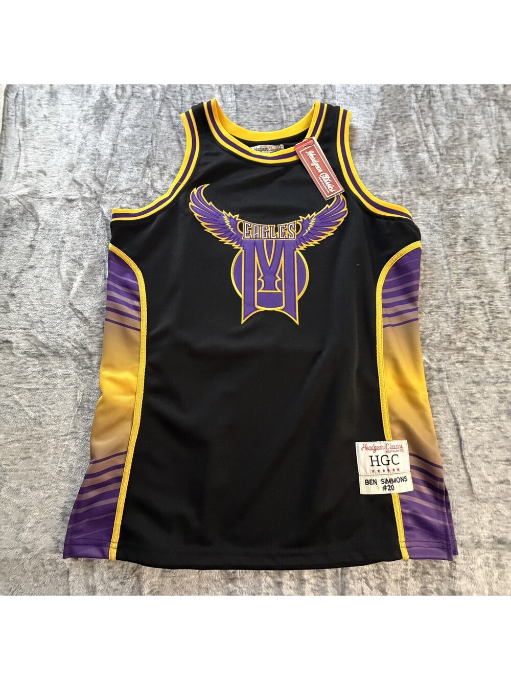 Headgear Classics Ben Simmons #20 Eagles High School Basketball Jersey Black M